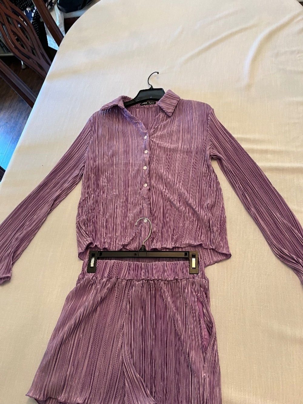 Short set crinkle lavender